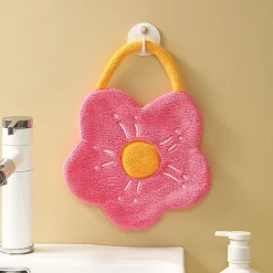 ASCIUGAMANO A FIORE MORBIDO CORDINO PORTATILE ASSORBENTE PER BAGNO CUCINA BAMBINI 10776