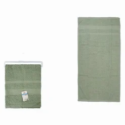 ASCIUGAMANO DA BAGNO TELO IN COTONE MORBIDA 70 X 140 CM 410GR COLORE VERDE 79492