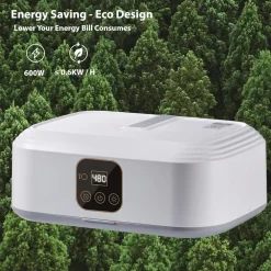 ASCIUGATRICE PORTATILE ELETTRICA CON TIMER SPEGNIMENTO AUTOMATICO 1200W ARIA CALDA