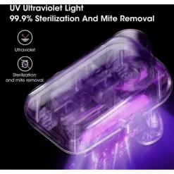 ASPIRAPOLVERE ASPIRA ACARI SENZA FILI RICARICABILE UV INFRAROSSI SCHERMO DIGITALE