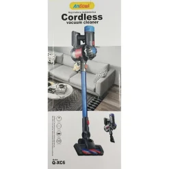 ASPIRAPOLVERE BRICIOLE SCOPA ELETTRICA 2IN1 SENZA FILI Q-XC6 TECNOLOGIA CICLONICA