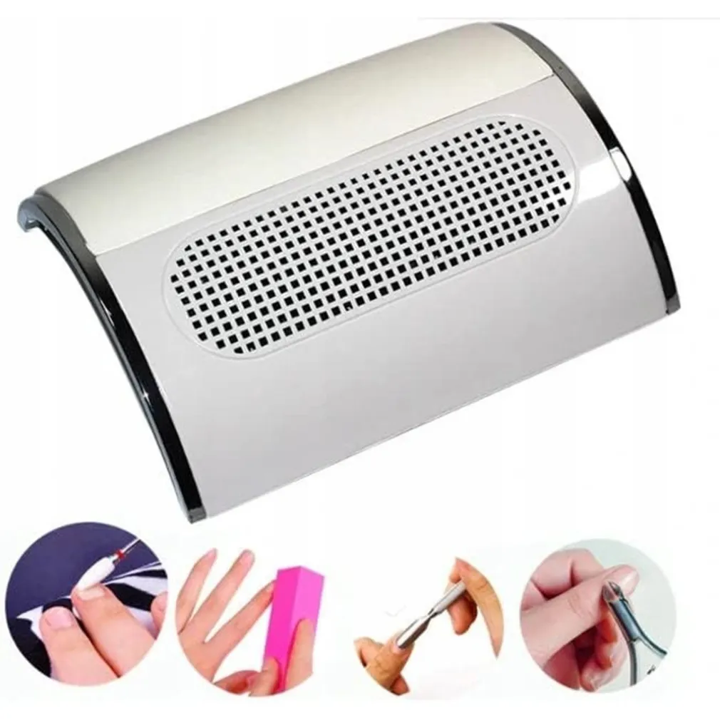 ASPIRAPOLVERE PROFESSIONALE PER UNGHIE 40 W ASPIRATORE PER MANICURE PEDICURE BIANCO