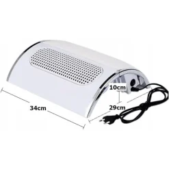 ASPIRAPOLVERE PROFESSIONALE PER UNGHIE 40 W ASPIRATORE PER MANICURE PEDICURE BIANCO