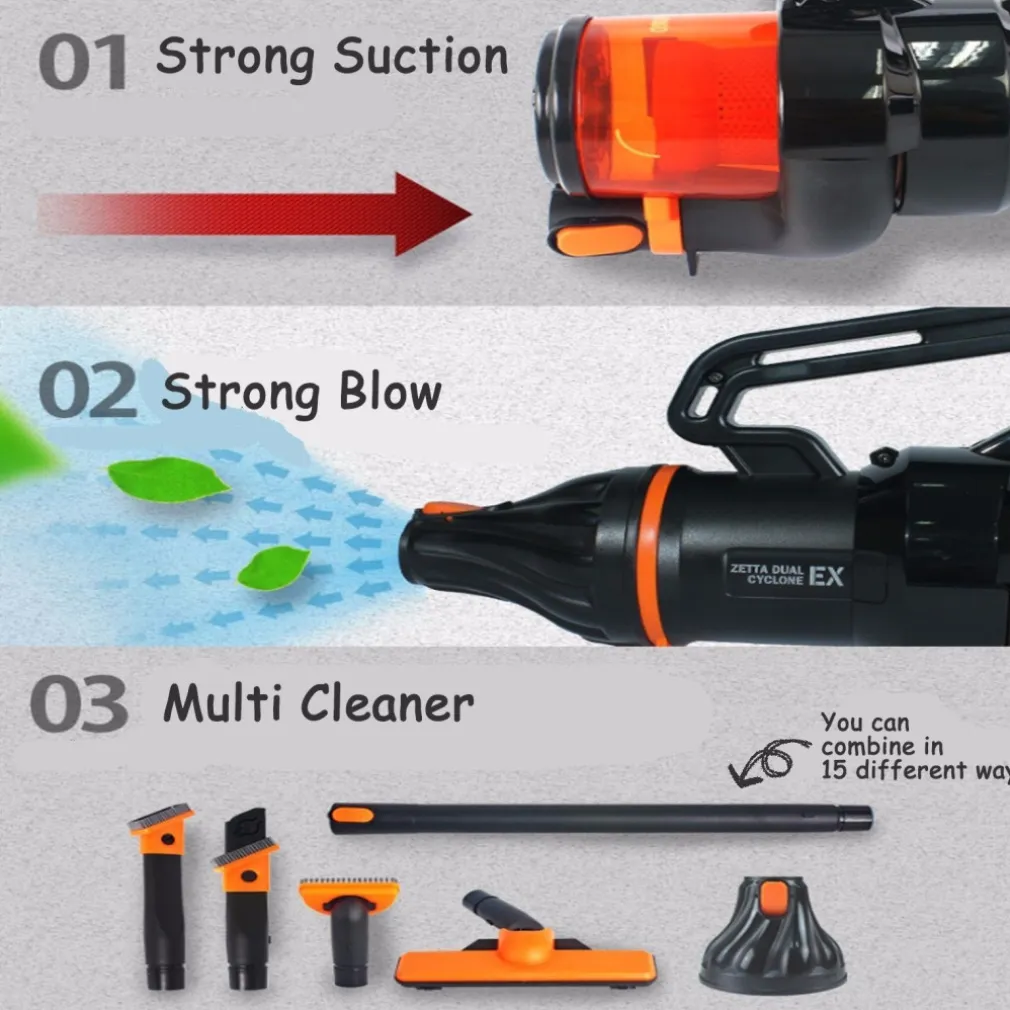 ASPIRAPOLVERE SCOPA ELETTRICA 2 IN 1 DUSTBUSTER CICLONICO SENZA SACCHETTO 650W