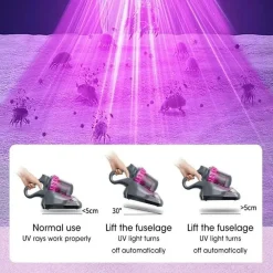 ASPIRAPOLVERE SENZA SACCO FILI SCOPA RICARICABILE 4 IN 1 ACARI PAVIMENTI IP-T008