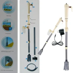 ASPIRARIFIUTI SPORCIZIA MANUTENZIONE PULIZIA FONDO SVUOTA ACQUARIO ELETTRICO