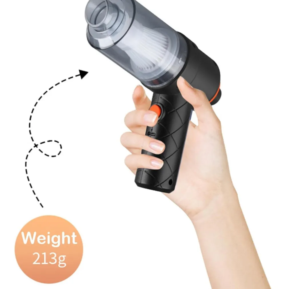 ASPIRATORE E SOFFIATORE ASPIRAPOLVERE PORTATILE RICARICABILE USB ASPIRABRICIOLE