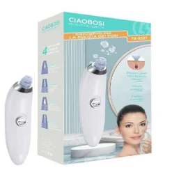 ASPIRATORE FACCIALE RIMOZIONE PUNTI NERI PULIZIA DEL VISO PORI 4 TESTINE TX-9527