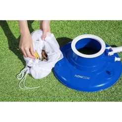 ASPIRATORE FOGLIE DETRITI PULIZIA PER PISCINA AQUASUCTION CON RUOTE SPAZZOLE 8 GETTI 58657