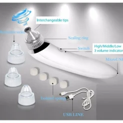 ASPIRATORE RIMUOVERE PUNTI NERI AD ULTRASUONI PULIZIA VISO FACCIALE PORTATILE