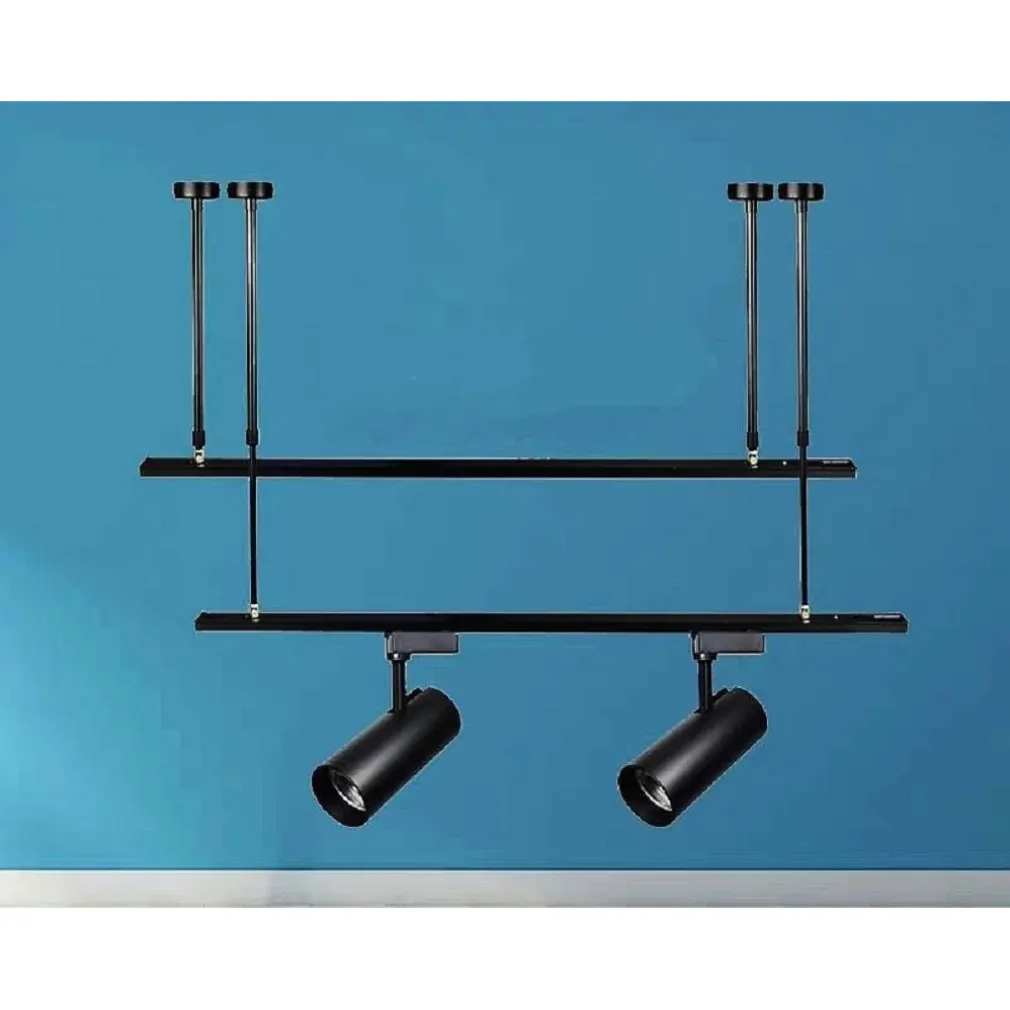 ASTA REGOLABILE PER FARETTI A BINARIO ELETTRICO STAFFA ILLUMINAZIONE 20CM T-20CM