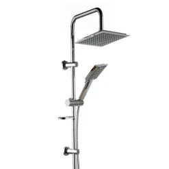 ASTA SALISCENDI CROMATA COLONNA DOCCIA SOFFIONE FISSO DOCCETTA 9005V2