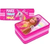ASTUCCIO 3 ZIP CERNIERE PORTAPASTELLI MATITE SCUOLA BARBIE MAKE TODAY MAGIC