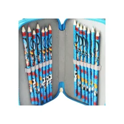 Astuccio a 3 Zip Disney Mickey Mouse con Accessori per la Scuola e il Disegno