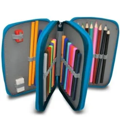 Astuccio Avengers 3 ZIP Triplo Scomparto Accessoriato Completo Scuola Bambino