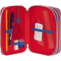 ASTUCCIO CORREDO CON 3 ZIP MARIOKART PORTAPASTELLI PENNA CANCELLABILE SCUOLA