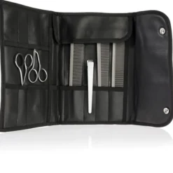 ASTUCCIO PORTA ATTREZZI 18 TASCHE ECO PELLE CLIP ROLL ON ESTETISTA PARRUCCHIERE