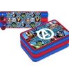 ASTUCCIO PORTAPASTELLI SCUOLA 3 ZIP CERNIERA AVENGERS SUPEREROI ACCESSORIATO
