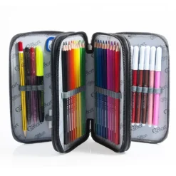 ASTUCCIO PORTAPASTELLI TRIPLO YORK BORDEAUX BE SMART PORTAPENNE ACCESSORI SCUOLA