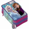 ASTUCCIO PORTAPENNE 3 ZIP SCOMPARTI COMPLETO FROZEN II ACCESSORI SCUOLA BAMBINE