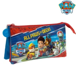 ASTUCCIO PORTAPENNE PAW PATROL BUSTINA 3 SCOMPARTI CUCCIOLI BAMBINI SCUOLA