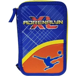 ASTUCCIO SCUOLA CALCIATORI PANINI ADRENALYN TRIPLO COMPLETO 3 ZIP PER RAGAZZI