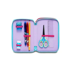 ASTUCCIO STITCH E LILO 3 ZIP PER SCUOLA ELEMENTARE COMPLETO DI ACCESSORI SEVEN