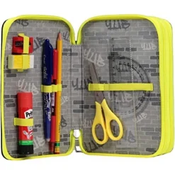 ASTUCCIO TRIPLO 3 CERNIERE YUB MURALES BLACK ACCESSORIO SCUOLA PORTAPASTELLI