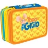 ASTUCCIO TRIPLO MULTICOLORE TOPO GIGIO 3 SCOMPARTI ZIP SCUOLA PORTAPASTELLI