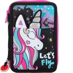 ASTUCCIO TRIPLO UNICORN GOPOP PORTAPASTELLI PENNE PENNARELLI ACCESSORI SCUOLA