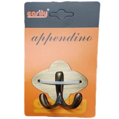 ATTACCAPANNI APPENDI ABITI ASCIUGAMANI PARETE OTTONE ANTICO 1 POSTO DOPPIO 52913