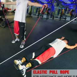 ATTREZZATURA PER ALLENAMENTO MULTIFUNZIONALE RUOTA FLESSIONI E BANDE RESISTENZA