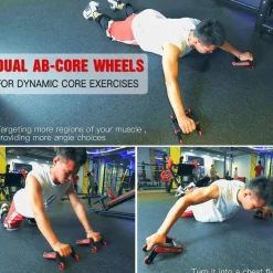 ATTREZZATURA PER ALLENAMENTO MULTIFUNZIONALE RUOTA FLESSIONI E BANDE RESISTENZA