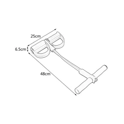 ATTREZZO PALESTRA FITNESS ELASTICO CON PEDALI ALLENAMENTO MUSCOLI ADDOMINALI