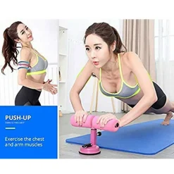 ATTREZZO PER ADDOMINALI FITNESS VENTOSA SPORT SPUGNA CAVIGLIE CURL PUSH UP SIT