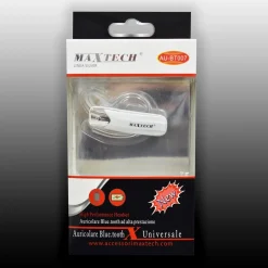 AURICOLARE BLUETOOTH UNIVERSALE CUFFIA MAXTECH AU-BT007 PER SMARTPHONE CELLULARE