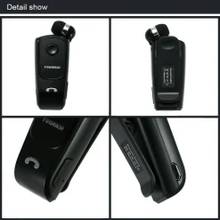 AURICOLARE CON CUFFIA RETRATTILE RETRAIBILE CLIP FINEBLUE F920 PER SMARTPHONE