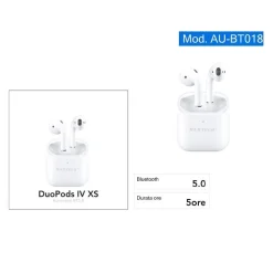 AURICOLARI BLUETOOTH BT5.0 STEREO CORDLESS DUOPODS IV XS SMARTPHONE AU-BT018