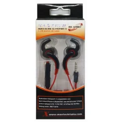 AURICOLARI CON CAVO 1.2MT CUFFIE AUX3.5MM ORECCHIO MICROFONO SMARTPHONE AU-6T007