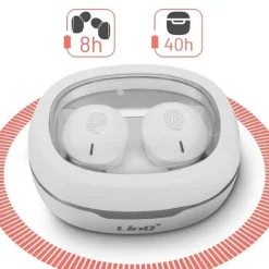 AURICOLARI CUFFIE BLUETOOTH WIRELESS AUTONOMIA 8H CUSTODIA DI RICARICA S68-PRO