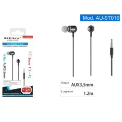AURICOLARI CUFFIE CAVO DA 1,2 METRI CONNETTORE AUX 3,5MM PER SMARTPHONE AU-9T010
