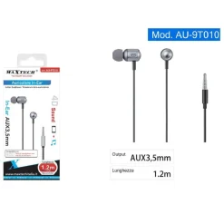 AURICOLARI CUFFIE CAVO DA 1,2 METRI CONNETTORE AUX 3,5MM PER SMARTPHONE AU-9T010
