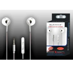 AURICOLARI CUFFIE CON MICROFONO PER CELLULARI SMARTPHONE JACK MAXTECH AU-5T002