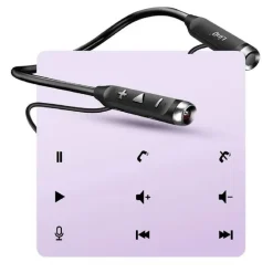 AURICOLARI CUFFIE MAGNETICI BLUETOOTH A COLLO CON TORCIA LED SPORT SMARTPHONE S800