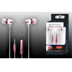 AURICOLARI CUFFIE MUSICA CON FILO MICROFONO PER CELLULARI SMARTPHONE MAXTECH AU-5T004