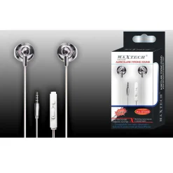 AURICOLARI CUFFIE MUSICA CON MICROFONO PER CELLULARI SMARTPHONE JACK MAXTECH AU-5T005
