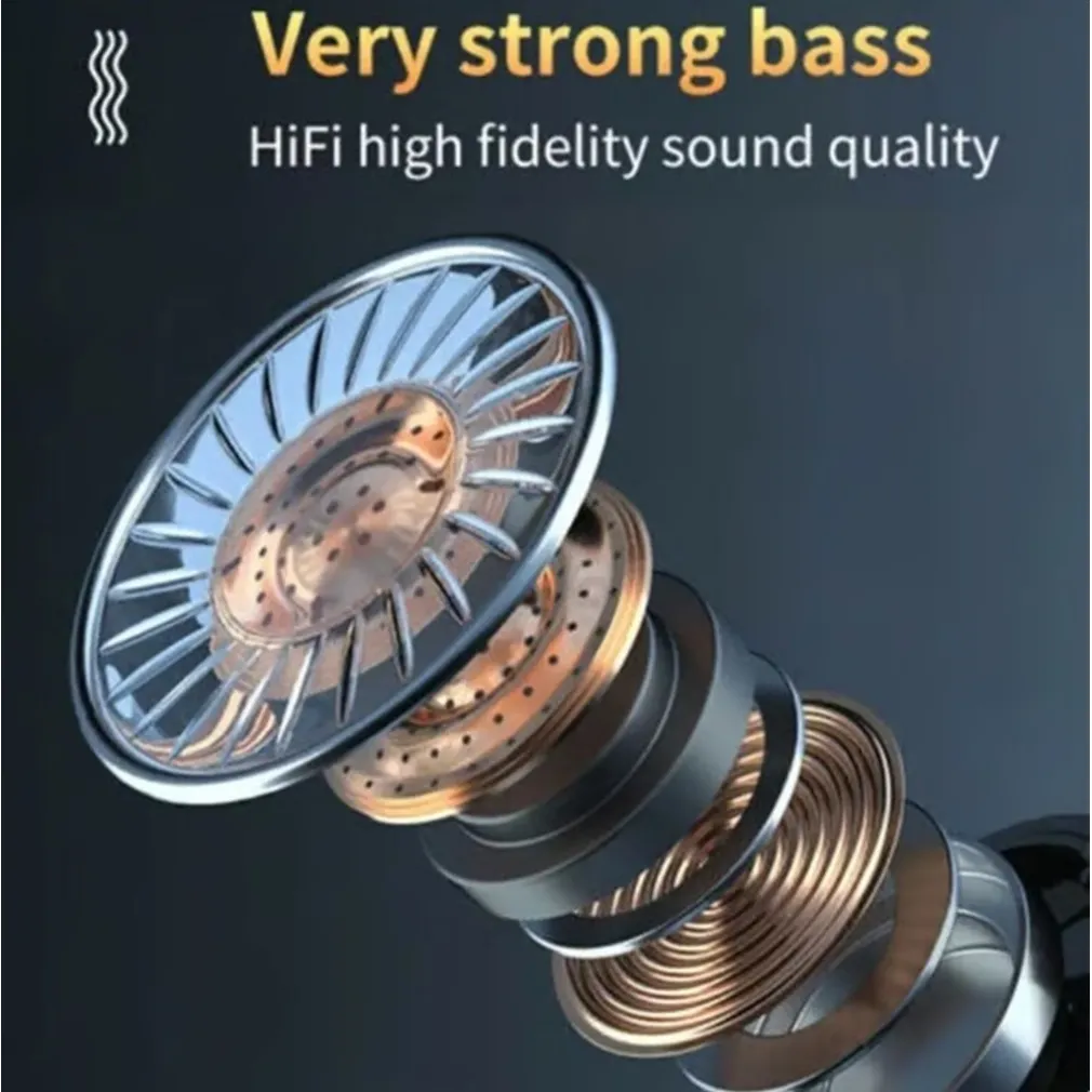 AURICOLARI SPORTIVI WIRELESS TWS CUFFIE BLUETOOTH 5.1 IMPERMEABILI SUONO AD ALTA FEDELTÀ