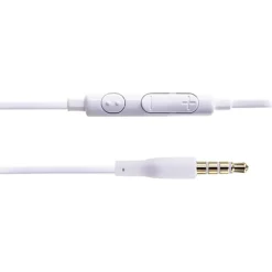 AURICOLARI STEREO PER SAMSUNG GALAXY A52S 5G CON CONTROLLO VOLUME MICROFONO BIANCO