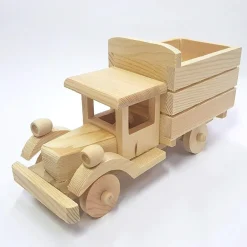 AUTO CAMION IN LEGNO RF_64892 RIMORCHIO PORTA OGGETTI GIOIE COFANETTO DECOUPAGE