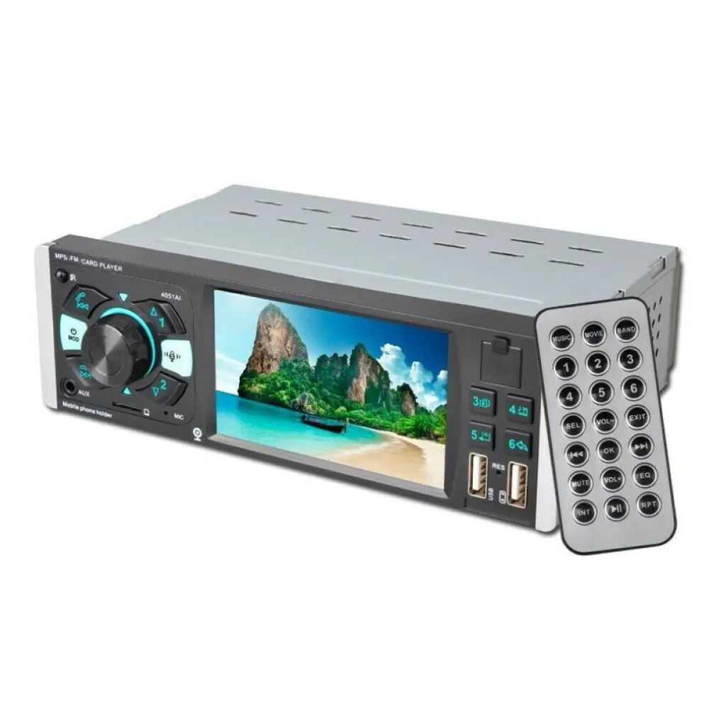 AUTORADIO 1 DIN DISPLAY TFT 4.1" STEREO 45WX4 BLUETOOTH USB AUX MP3 MEDIA 4051AI